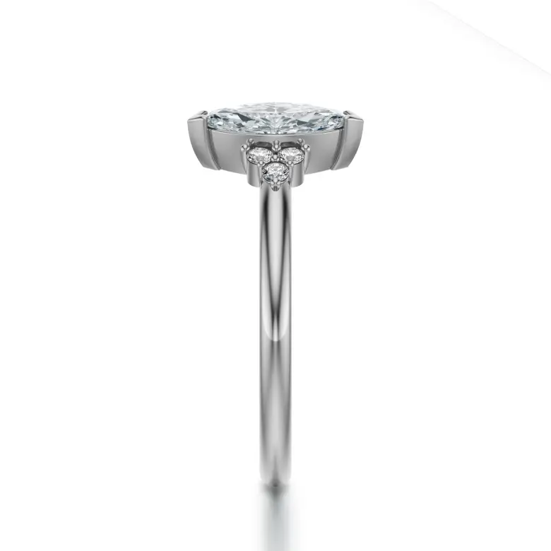 Pierścionek z diamentem markiza białe złoto SBPZ_062